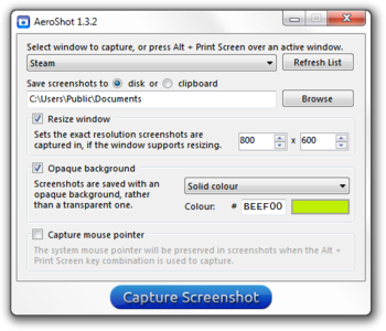 AeroShot screenshot