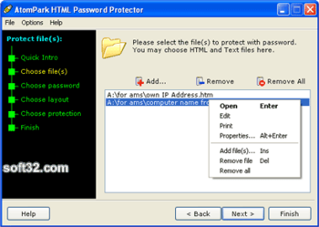 AeroTags HTML Password Protector screenshot