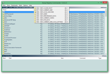 Aezay Registry Commander screenshot