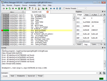 Affinic Debugger GUI screenshot 14