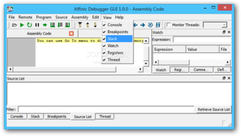 Affinic Debugger GUI screenshot 7