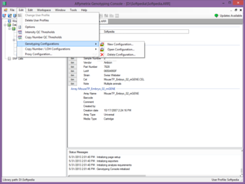 Affymetrix Genotyping Console screenshot 3