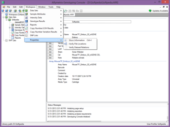 Affymetrix Genotyping Console screenshot 6