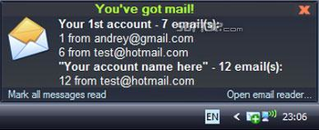 AFin's Email Notifier screenshot