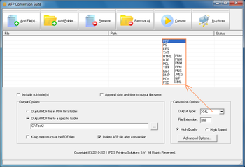 AFP Conversion Suite screenshot