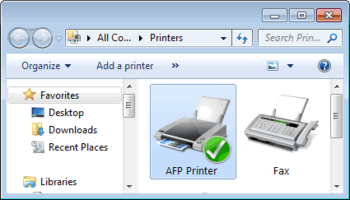 AFP Printer Driver screenshot
