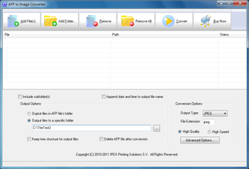 AFP to Image Converter screenshot