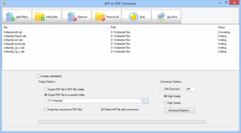 AFP to PDF Converter screenshot