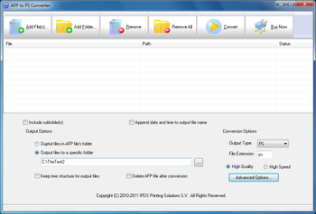 AFP to PS Converter screenshot