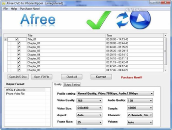 Afree DVD to iPhone Ripper screenshot 2