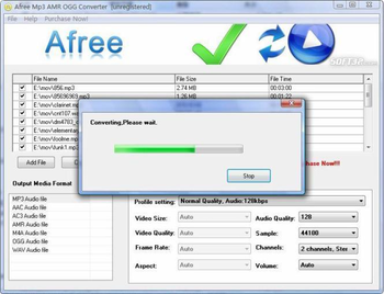 Afree MP3 AMR OGG Converter screenshot 2