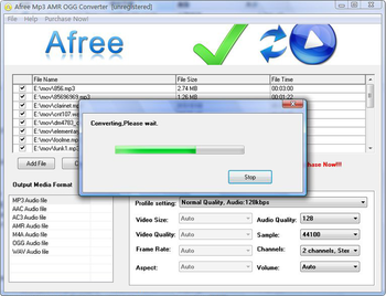 Afree MP3 AMR OGG Converter screenshot 3
