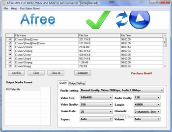 Afree MP4 FLV MPEG WMV to AVI Converter screenshot 3