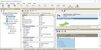 Agama Web Menus screenshot