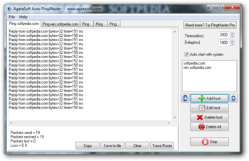 AgataSoft Auto PingMaster screenshot