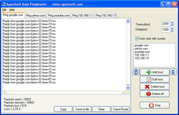 AgataSoft Auto PingMaster screenshot 3