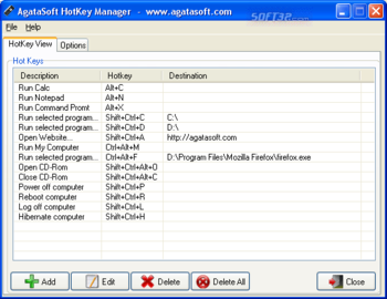 AgataSoft HotKey Manager screenshot 2
