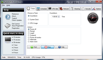 AgataSoft Shutdown Pro screenshot