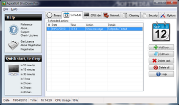 AgataSoft Shutdown Pro screenshot 2