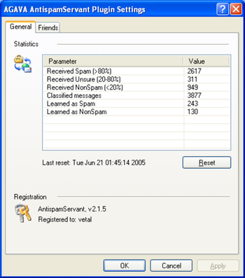 AGAVA AntispamServant plugin for "The Bat!" screenshot