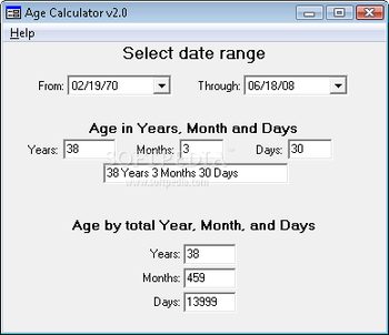 Age Calculator screenshot