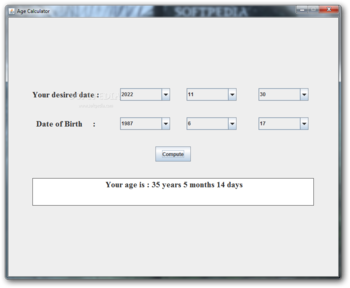 Age Calculator screenshot