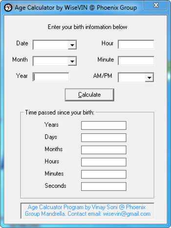 Age Calculator screenshot