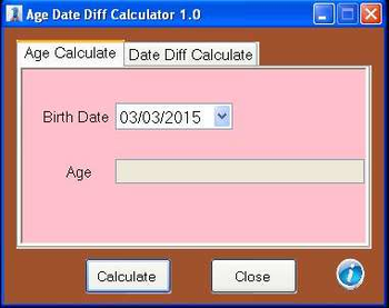 Age Date Diff Calculator screenshot