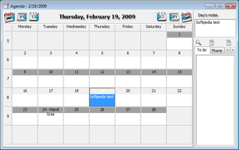 Agenda screenshot