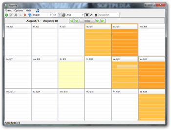 Agenda screenshot