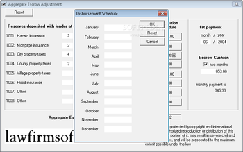 Aggregate Escrow Adjustment screenshot 2