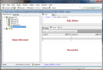 Aginity Workbench for RedShift  screenshot
