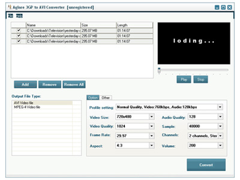 Aglare 3GP to AVI Converter screenshot 2