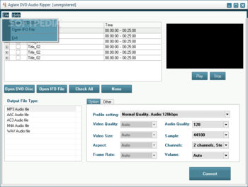 Aglare DVD Audio Ripper screenshot 2