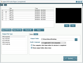 Aglare DVD Audio Ripper screenshot 3