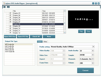Aglare DVD Audio Ripper screenshot