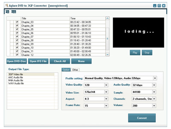 Aglare DVD to 3GP Converter screenshot 2