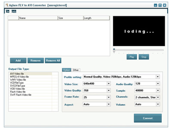 Aglare FLV to AVI Converter screenshot 2