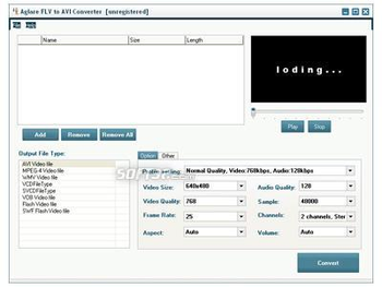Aglare FLV to AVI Converter screenshot 3