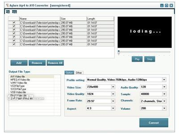Aglare Mp4 to AVI Converter screenshot 3