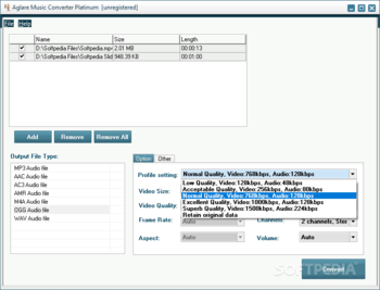 Aglare Music Converter Platinum screenshot 3