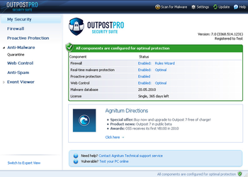 Agnitum Outpost Security Suite Pro screenshot 2