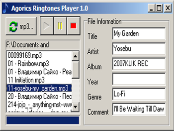 Agorics Ringtones Player screenshot