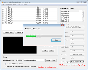 Agree Free DVD Audio Ripper screenshot 2