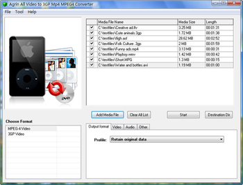 Agrin All Video to 3GP Mp4 Converter screenshot
