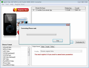 Agrin Free 3GP MP4 to AVI WMV Converter screenshot 2