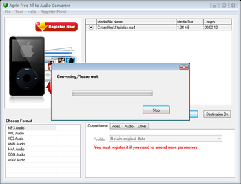 Agrin Free All to Audio Converter screenshot