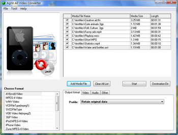 Agrin Free All Video Converter screenshot 3