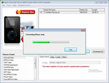 Agrin Free ASF AVI to WMV MOV Converter screenshot 2