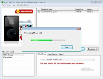 Agrin Free AVI WMV to iPhone Converter screenshot 2